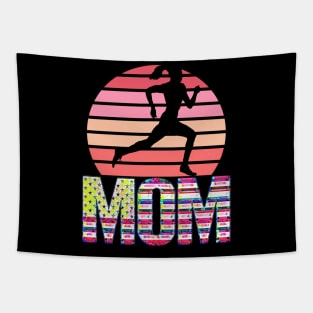 MOM (woman runner) Mothers Day Tapestry