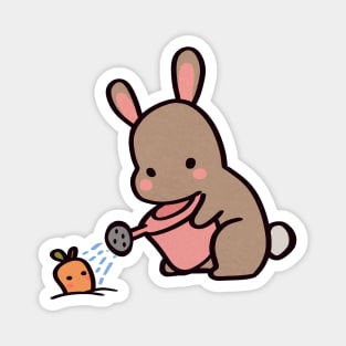 Kawaii Brown Bunny Gardener Magnet