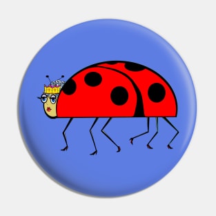 A Queen Lady Bug Crowned Pin