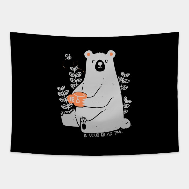 'In Your Bear Time' Animal Conservation Shirt Tapestry by ourwackyhome