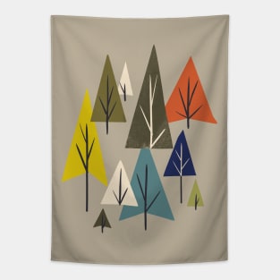 Multicolor Pines Tapestry