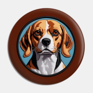 Beagle Embroidered Patch Pin