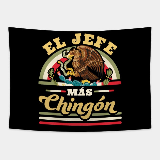 El Jefe Mas Chingon Tapestry by OrangeMonkeyArt