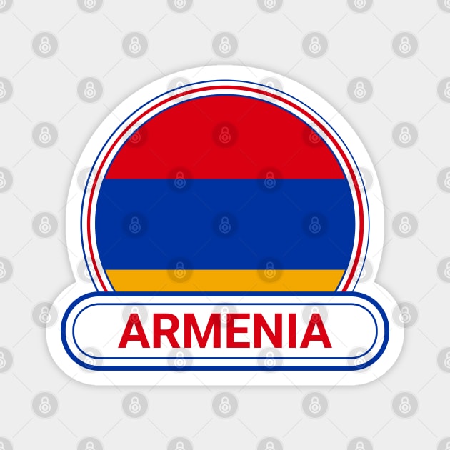 Armenia Country Badge - Armenia Flag Magnet by Yesteeyear