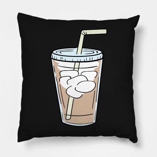 Iced Coffee Cup Pillow by broadwaygurl18