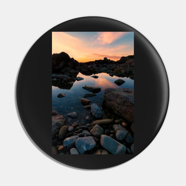 Sunset at the Beach Pin by JeffreySchwartz