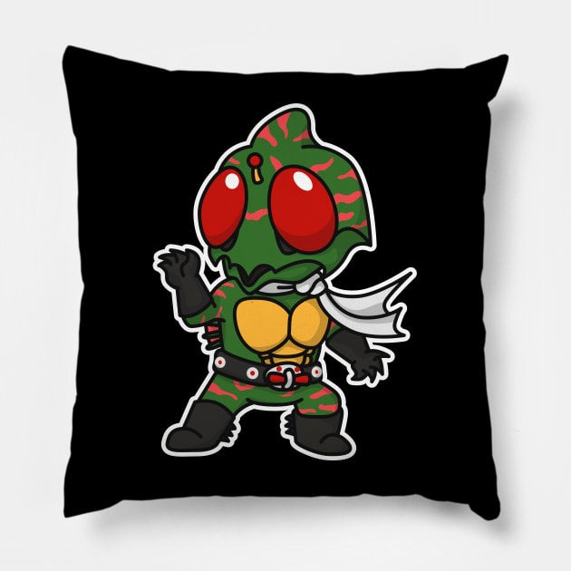 Kamen Rider Amazon Chibi Style Kawaii Pillow by The Toku Verse