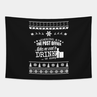 Merry Christmas Post Office Tapestry