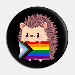 Hedgehog Progress Pride Pin