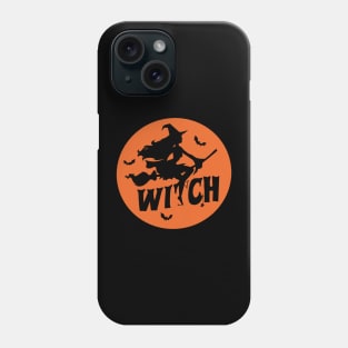 Witch on a broomstick Phone Case