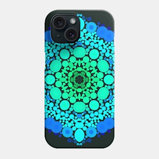 Dot Mandala Flower Blue and Green Phone Case