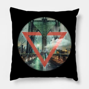 NYC Red Triangle Pillow