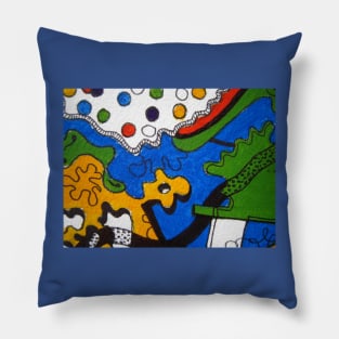 Tea for Two Abstract  Section Pillow