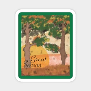 Great Season Autumn Landscape Magnet