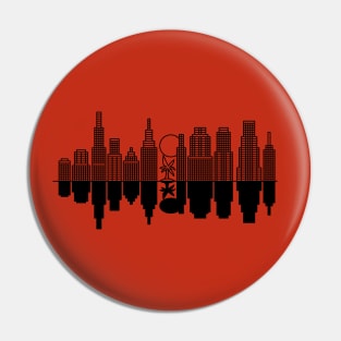 A city skyline + a tree Pin