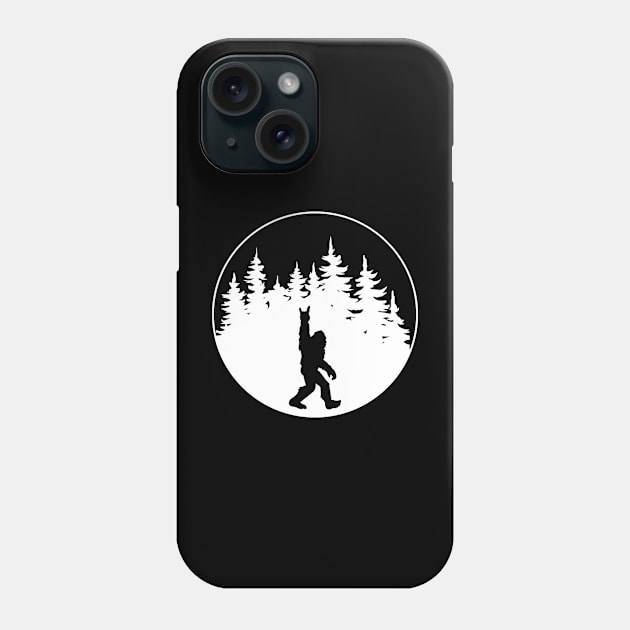 Yeti Bigfoot Sasquatch Circle Phone Case by TheBadNewsB