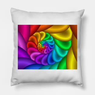 Rainbow Spiral Pillow