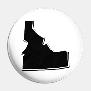 Black Idaho Outline Pin