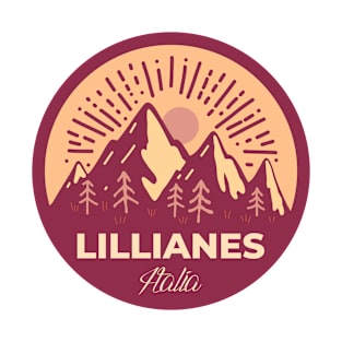 Lillianes Italia mountains landscape badge T-Shirt