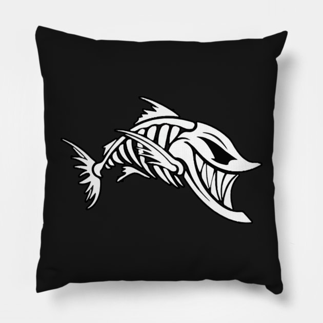 Bone Fish - Fishing Pillow by  The best hard hat stickers 