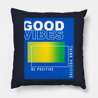 Good Vibes positive  Typography Pillow