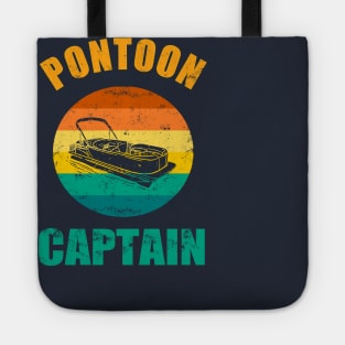 Pontoon Boat Captain Retro Tote