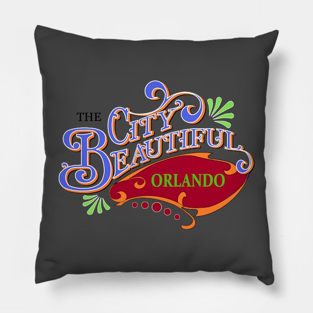 Orlando, The City Beautiful Pillow by denip