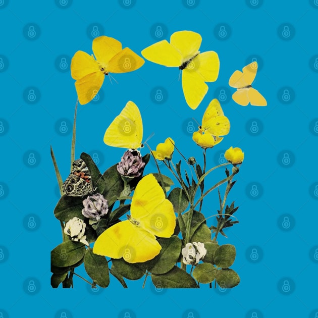 Yellow Butterflies & Flowers by Off the Page