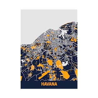 Havana - Cuba Bluefresh City Map T-Shirt