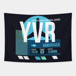 Vancouver (YVR) Airport Code Baggage Tag Tapestry