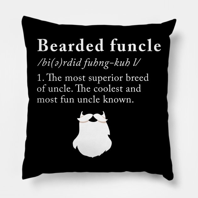 Bearded funcle Pillow by sunima