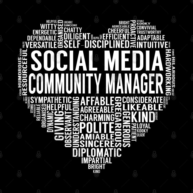 Social Media Community Manager Heart by LotusTee