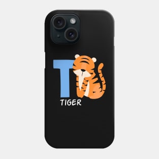 Tiger Alphabet T funny Phone Case