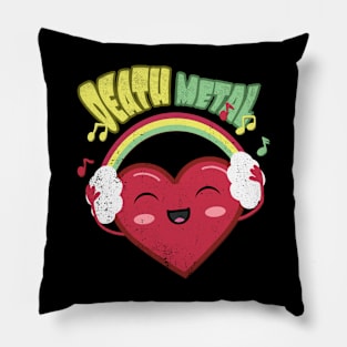 Death Metal Cute Heart Pillow