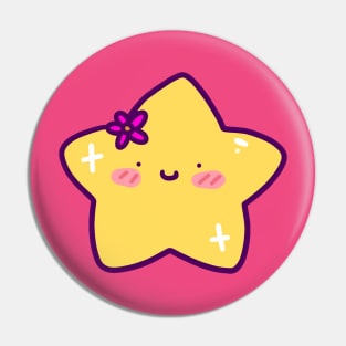 Cute Flower Star Pin