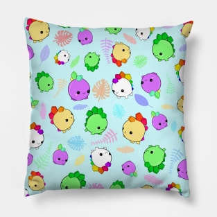 Chubby Dinos Pattern Pillow