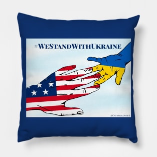 We stand with Ukraine usa Pillow