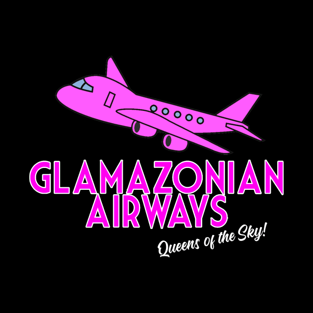 Glamazonian Airways Crew Tee by showtimechamaco