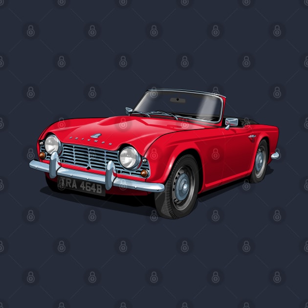 Triumph TR4 in red by candcretro