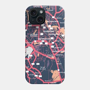 Amsterdam colour map Phone Case