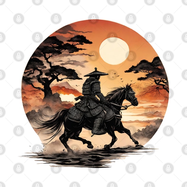 Samurai In A Sunset by LetsGetInspired