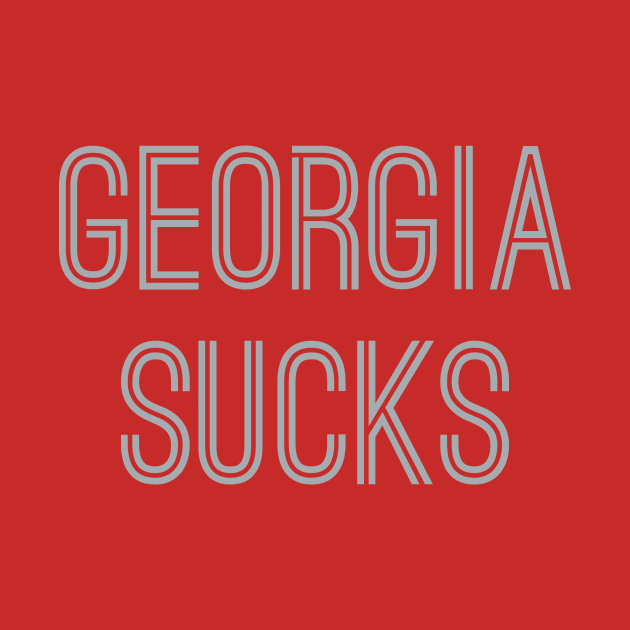 Georgia Sucks (Silver Text) by caknuck