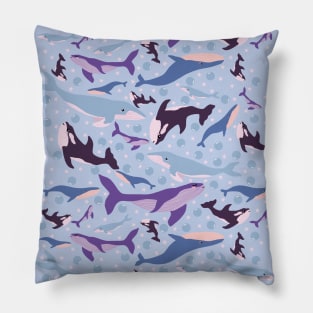 Whales everywhere Pillow