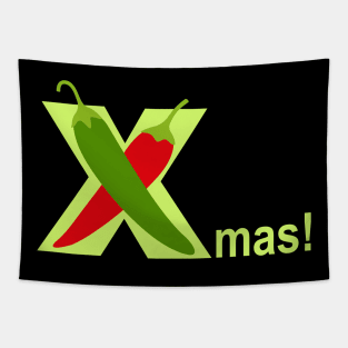 Red and Green Chile Christmas Tapestry