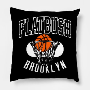 Flatbush Brooklyn Retro Basketball Pillow