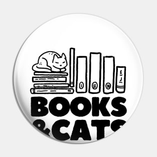 Books & Cats Pin