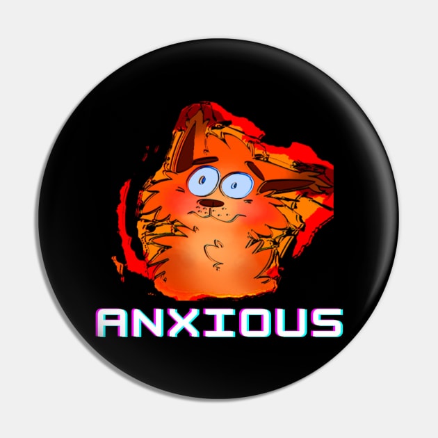 Anxious Cat Pin by FeralAether