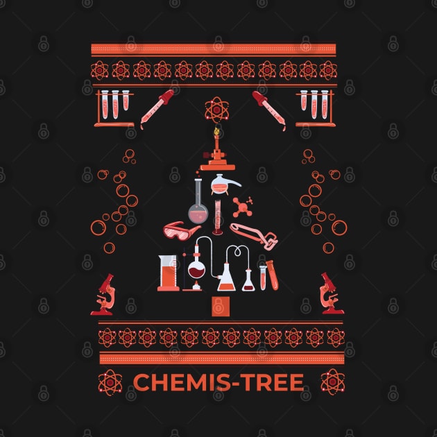 Nerdy Christmas Chemis-Tree Red by Blerdy Laundry