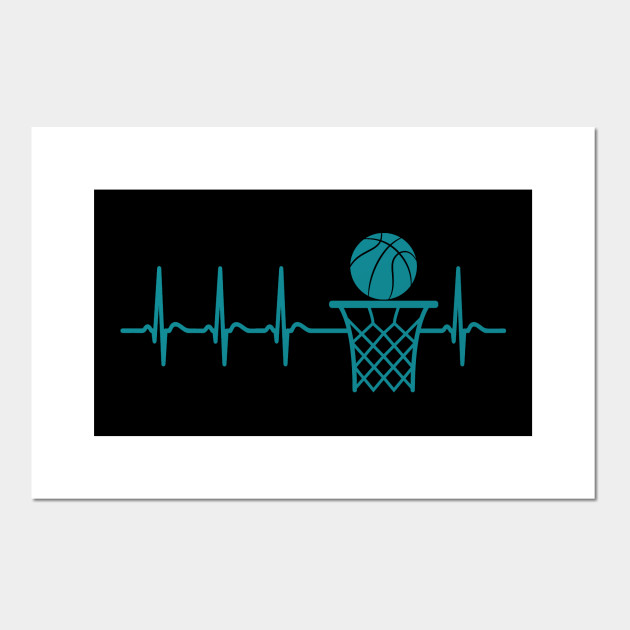 Love Basketball Heart Frequency Beating Cool Funny Basketball