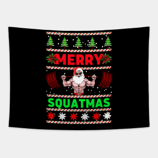 Santa Merry Squatmas Tapestry